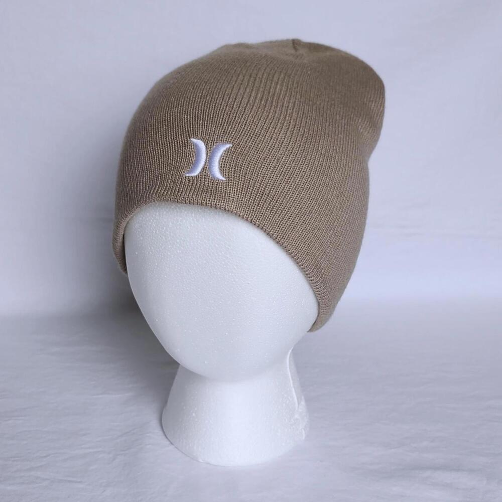 HURLEY ICON STAPLE TAN KNIT BEANIE KHAKI WINTER HAT OSFM